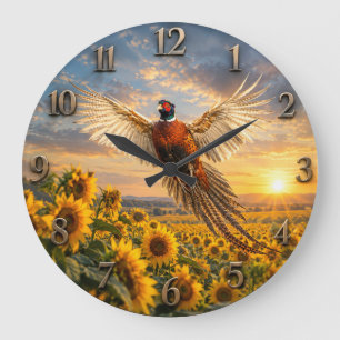 Pheasant large clock