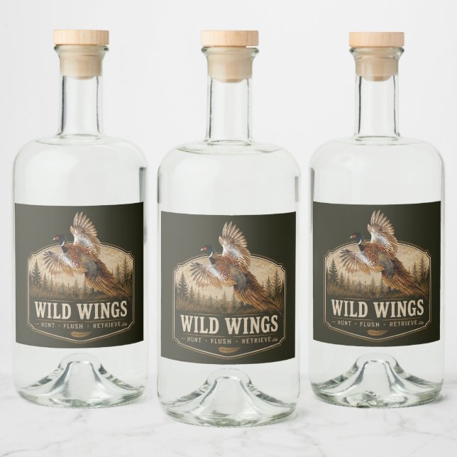 Pheasant  liquor bottle label (Bottles)