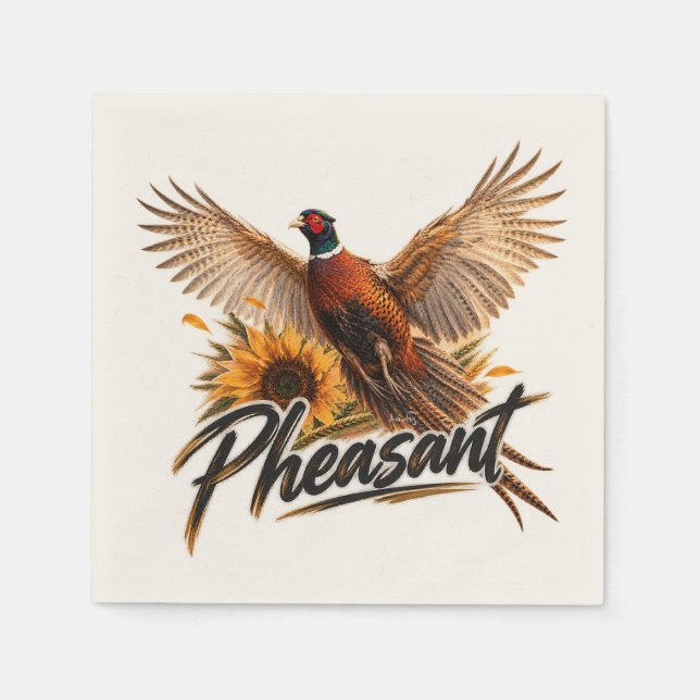 Pheasant  napkin (Front)