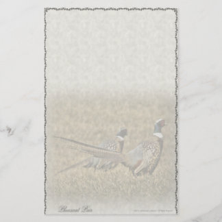 Pheasant Pair Custom Stationery