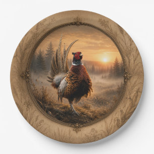 Pheasant paper plate