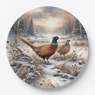 Pheasant  paper plate