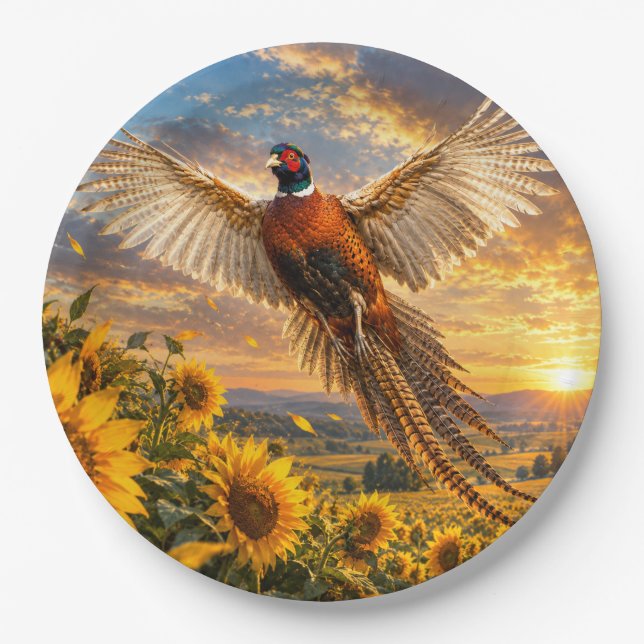 Pheasant  paper plate (Front)