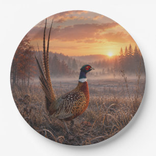 Pheasant paper plate