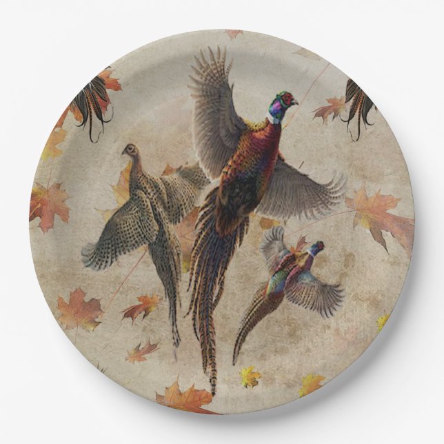 Pheasant  paper plates (Front)