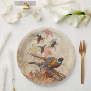 Pheasant  paper plates