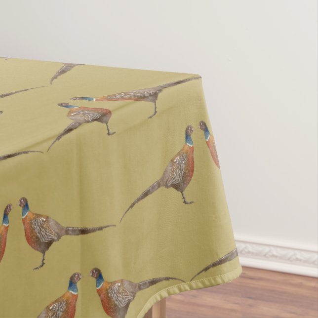 Pheasant Pattern Tablecloth (In Situ)