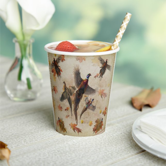 Pheasant , Pheasants Forever Paper Cups (Insitu)