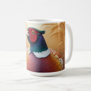 Pheasant Resting in a Golden Wheat Field  Coffee Mug