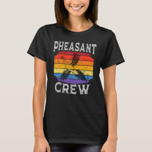 Pheasant Retro Vintage Crew Bird Hunting Hunter T-Shirt