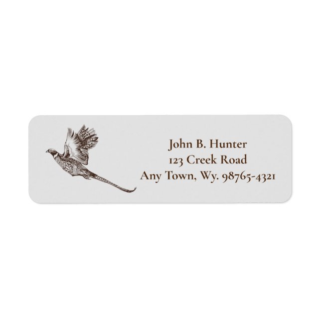 Pheasant Return Address Label (Front)