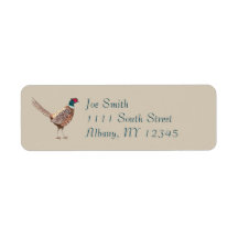Pheasant return address labels