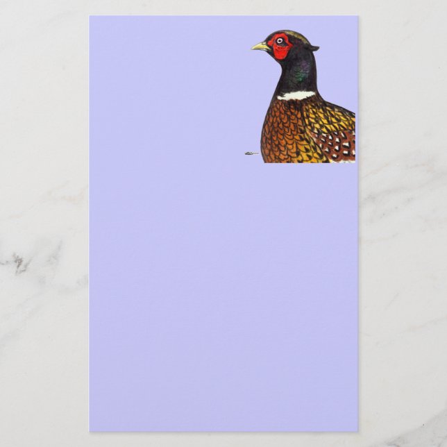 Pheasant:  Ringneck Head Stationery (Front)