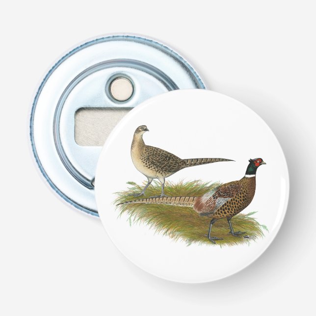 Pheasant:  Ringneck Pair Bottle Opener (Front)