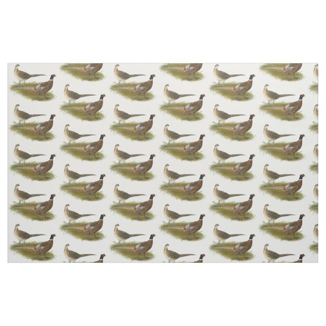 Pheasant:  Ringneck Pair Fabric (Yard)