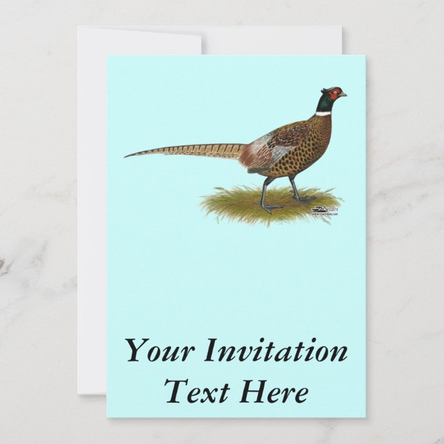 Pheasant Rooster Invitation (Front)