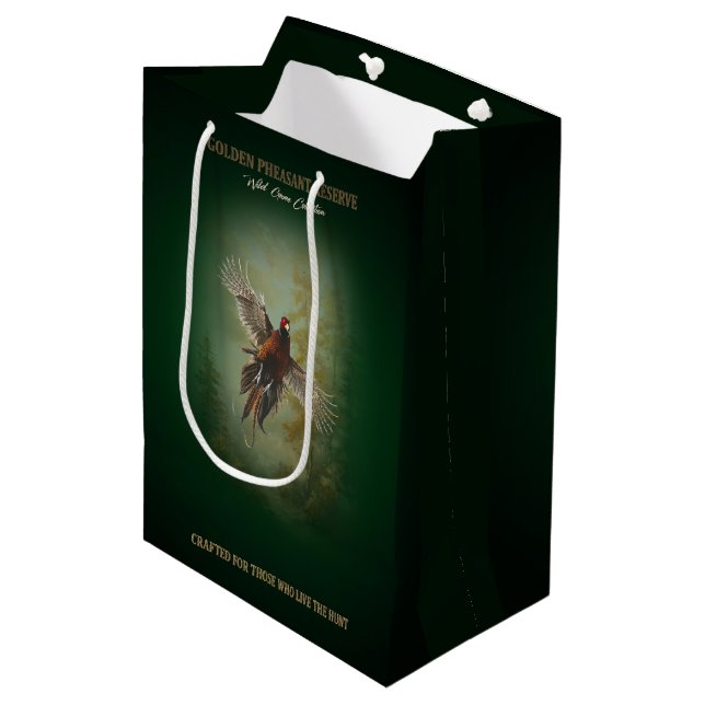 Pheasant, Royal Hunting Medium Gift Bag (Front Angled)