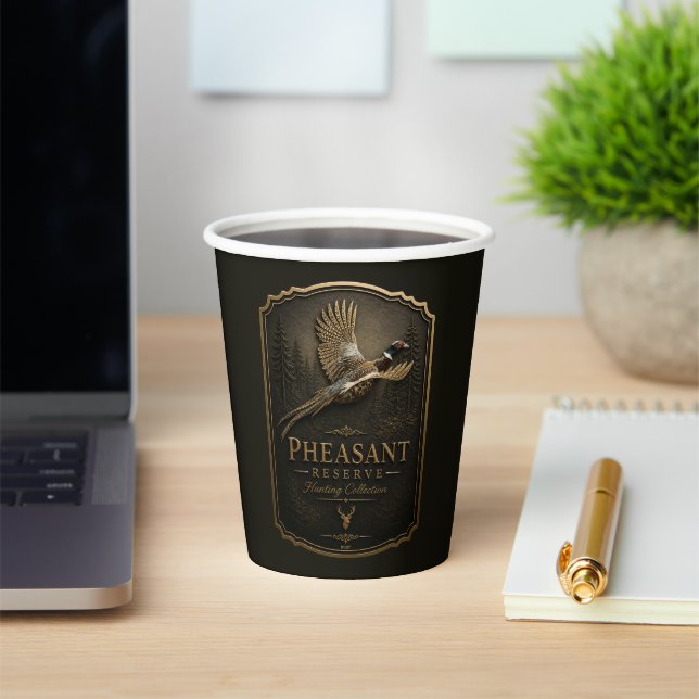 Pheasant, Royal Hunting Paper Cups (Insitu)