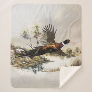 Pheasant   sherpa blanket