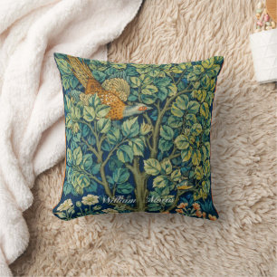 Pheasant Tapestry - William Morris Throw Pillow