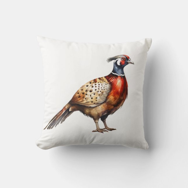 pheasant throw pillow (Front)