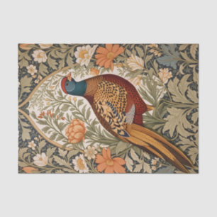 Pheasant Vintage Floral William Morris Inspired  Tissue Paper