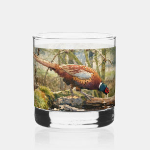 Pheasant whiskey glass