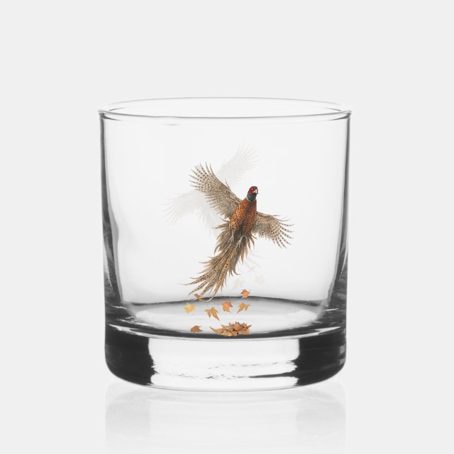 Pheasant  whiskey glass (Front)