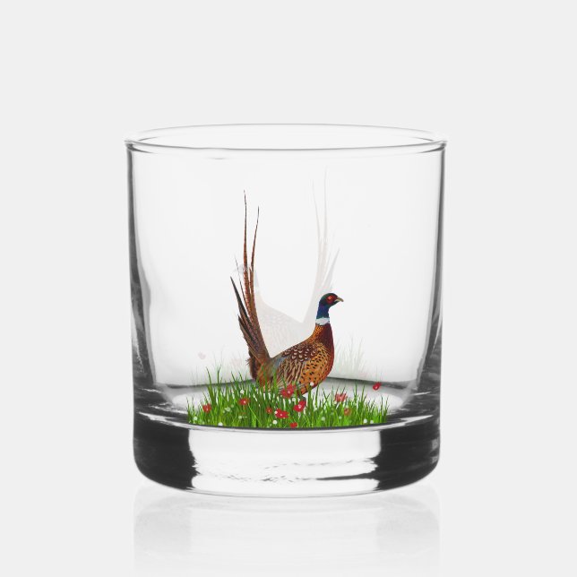 Pheasant  whiskey glass (Front)