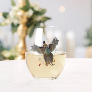 Pheasants Forever Stemless Wine Glass