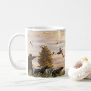 Pheasants Hunting with German Shorthaired  Square  Coffee Mug
