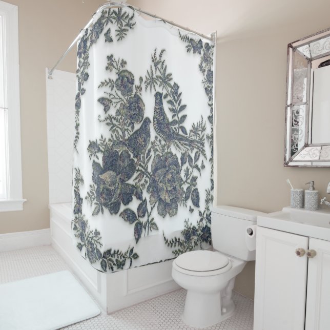 Pheasants in flowers   (In Situ)