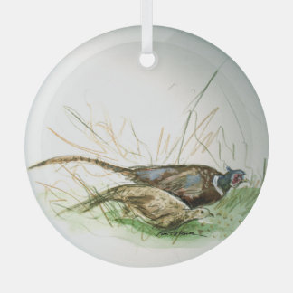 Pheasants in the Field Ornament