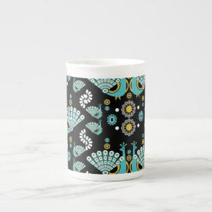 Pheasants Peacock Art Bone China Mug
