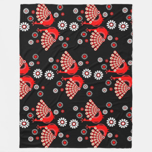  Pheasants Peacock Art Fleece Blanket