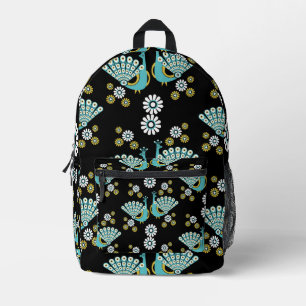  Pheasants Peacock Art Printed Backpack