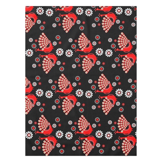  Pheasants Peacock Art Tablecloth (Front)