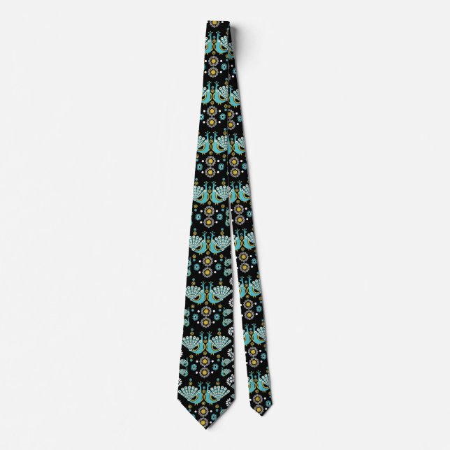  Pheasants Peacock Art Tie (Front)