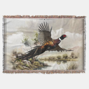 Pheasants, Royal Hunting Art  Throw Blanket