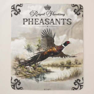 Pheasants, Royal Hunting Sherpa Blanket