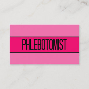 Phelbotomiste Baby et Carte de visite rose chaud