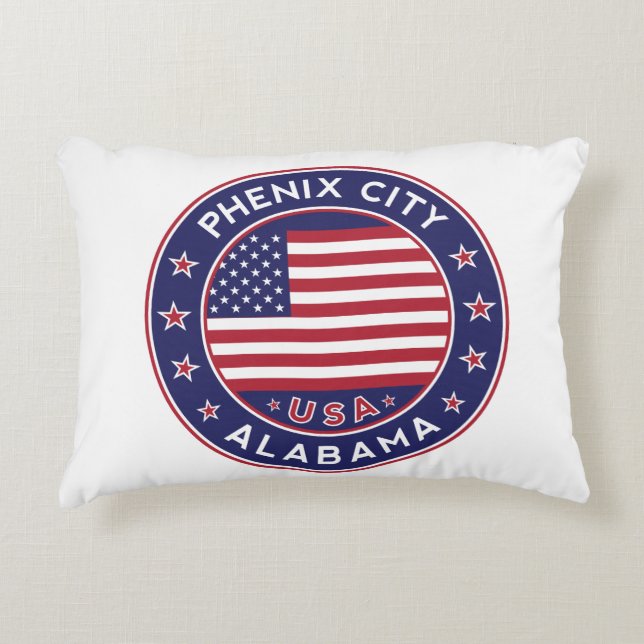 Phenix, Alabama Accent Pillow (Front)