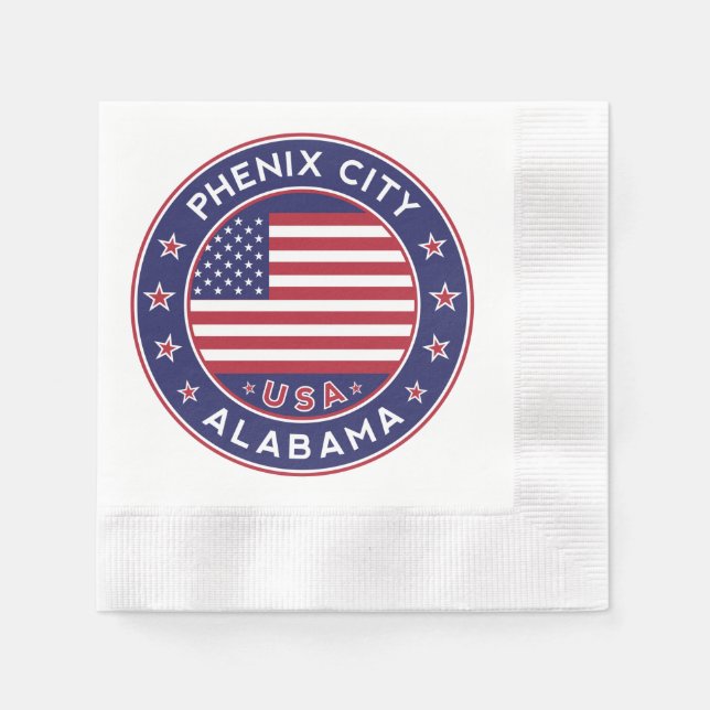 Phenix, Alabama Napkin (Front)