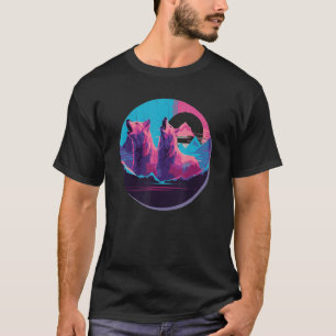 Phenomenal Howling Wolves Wolf Pack Retro Awesomen T-Shirt