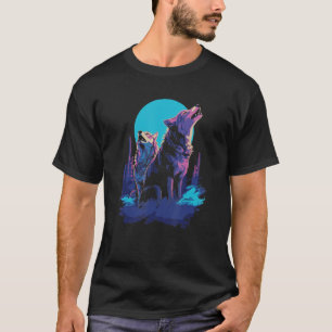 Phenomenal Howling Wolves Wolf Pack Retro Awesomen T-Shirt