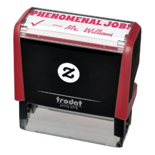 "PHENOMENAL JOB!" Tutor Feedback Rubber Stamp