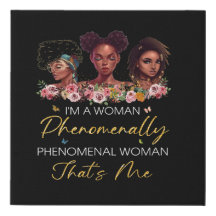 Phenomenal woman Faux Wrapped Canvas