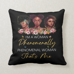 Phenomenal Woman Throw Pillow