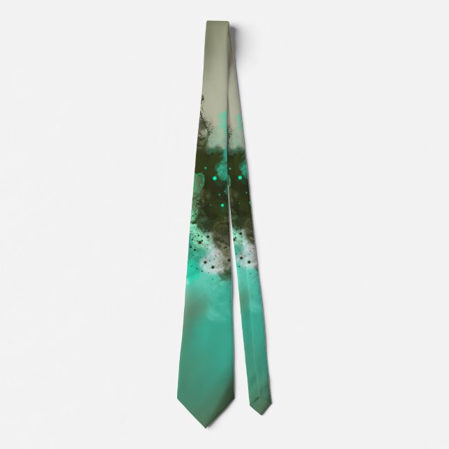 Phenomenon - Green White Grey Sea Foam Sage Tie (Front)