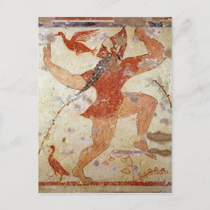 Phersu dancing postcard